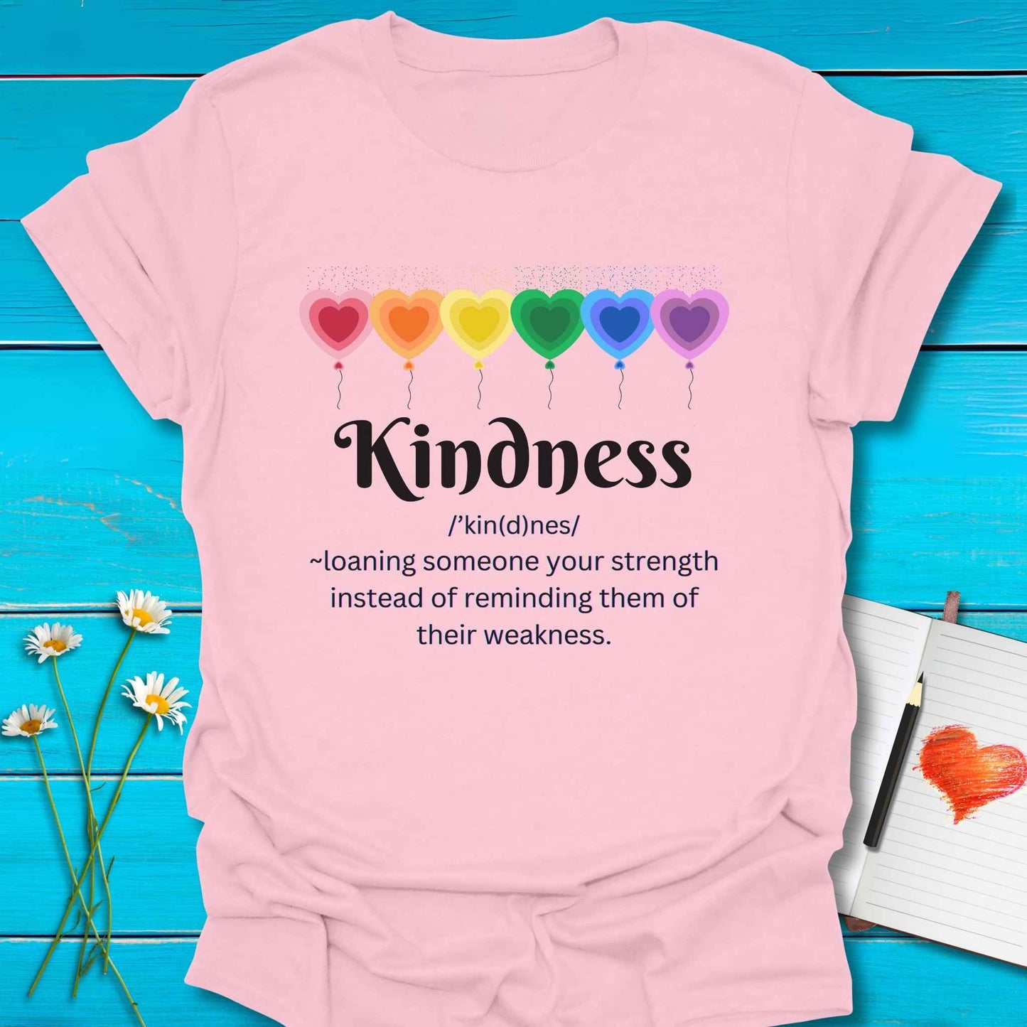 T-Shirt Light Pink / S Loaning Strength T-Shirt Echo Kindness Printify