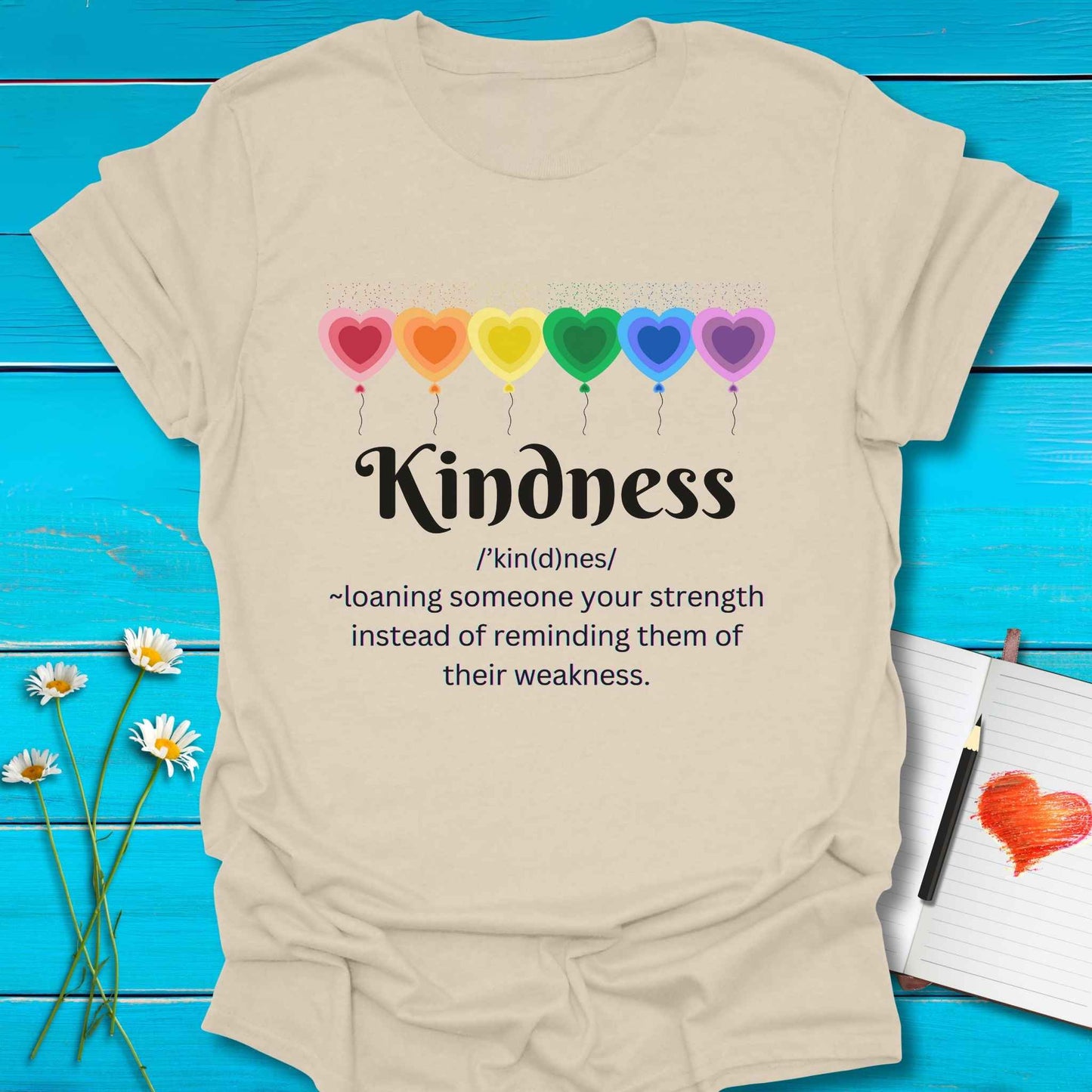 T-Shirt Natural / S Loaning Strength T-Shirt Echo Kindness Printify