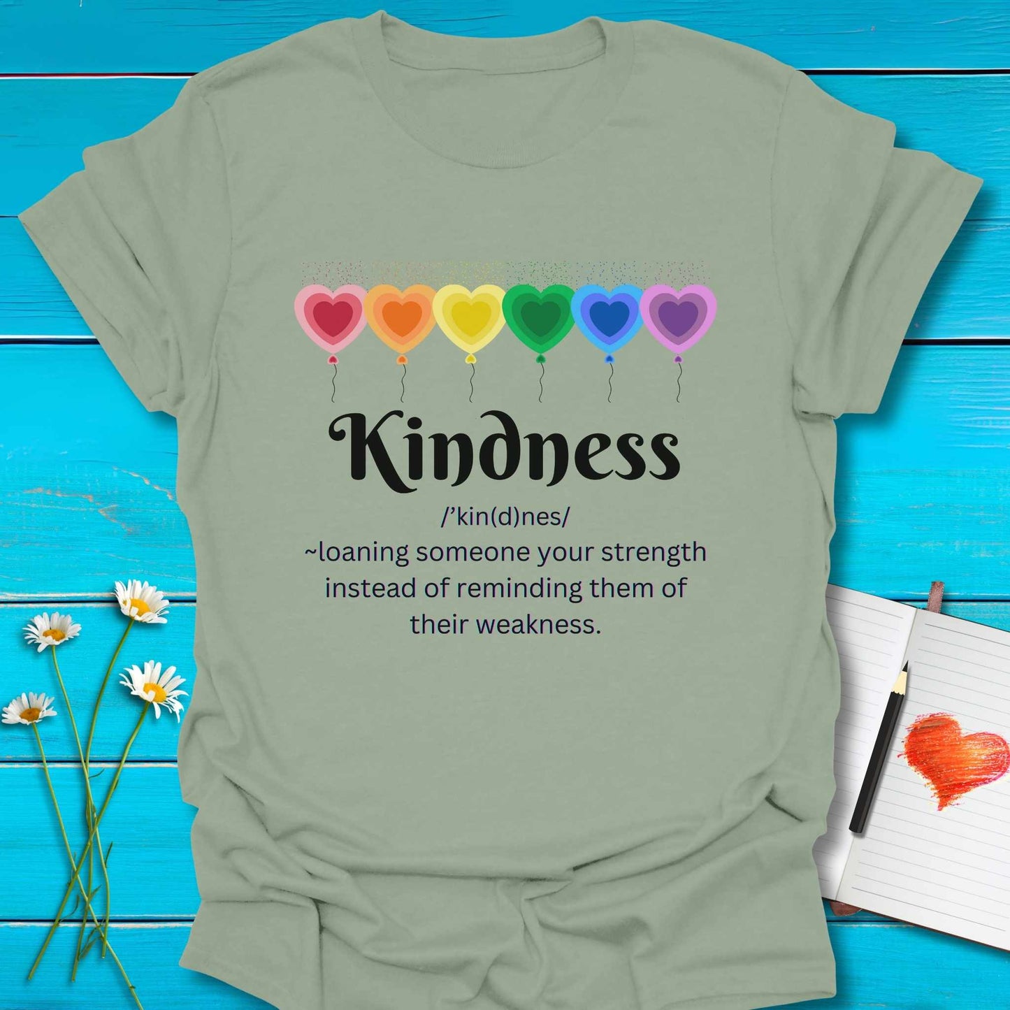 T-Shirt Sage / S Loaning Strength T-Shirt Echo Kindness Printify