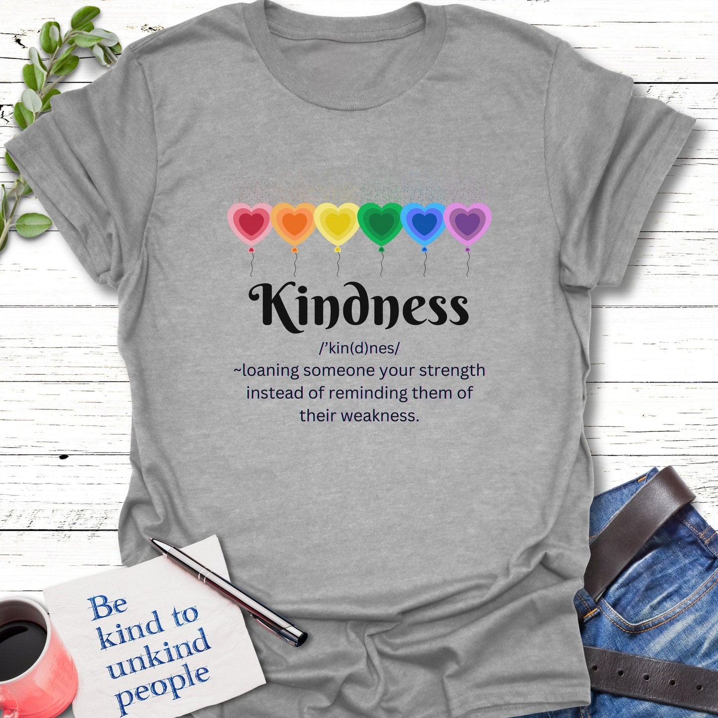 T-Shirt Sport Grey / S Loaning Strength T-Shirt Echo Kindness Printify