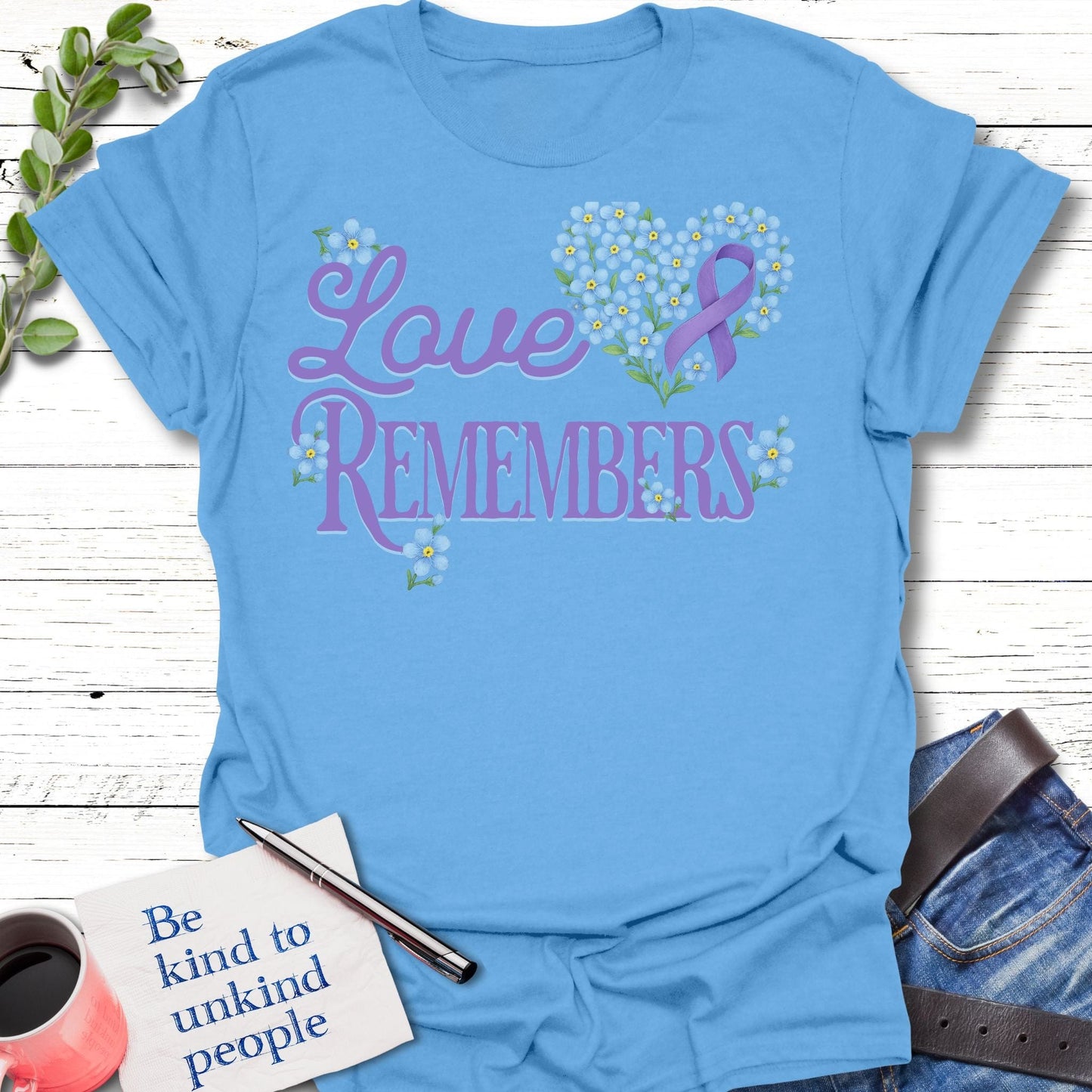 T-Shirt Carolina Blue / S Love Remembers T-Shirt Echo Kindness Printify