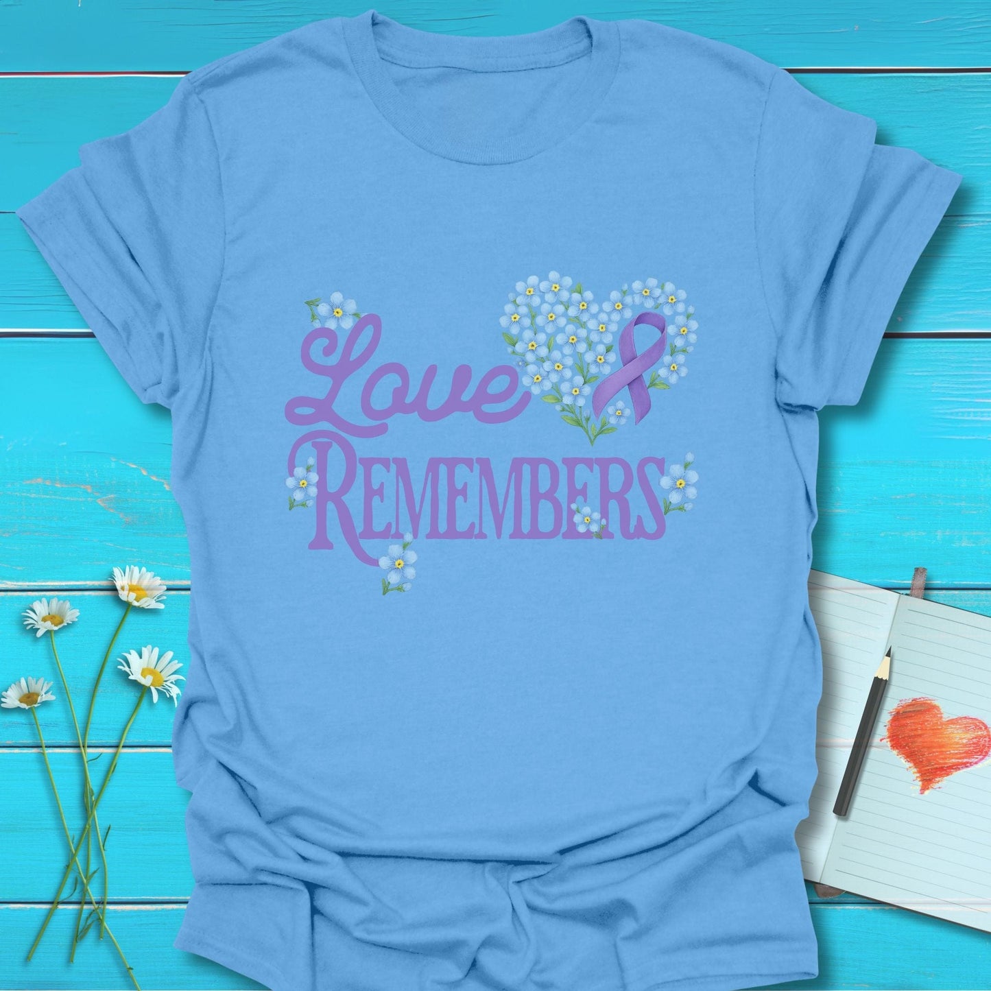 T-Shirt Carolina Blue / S Love Remembers T-Shirt Echo Kindness Printify