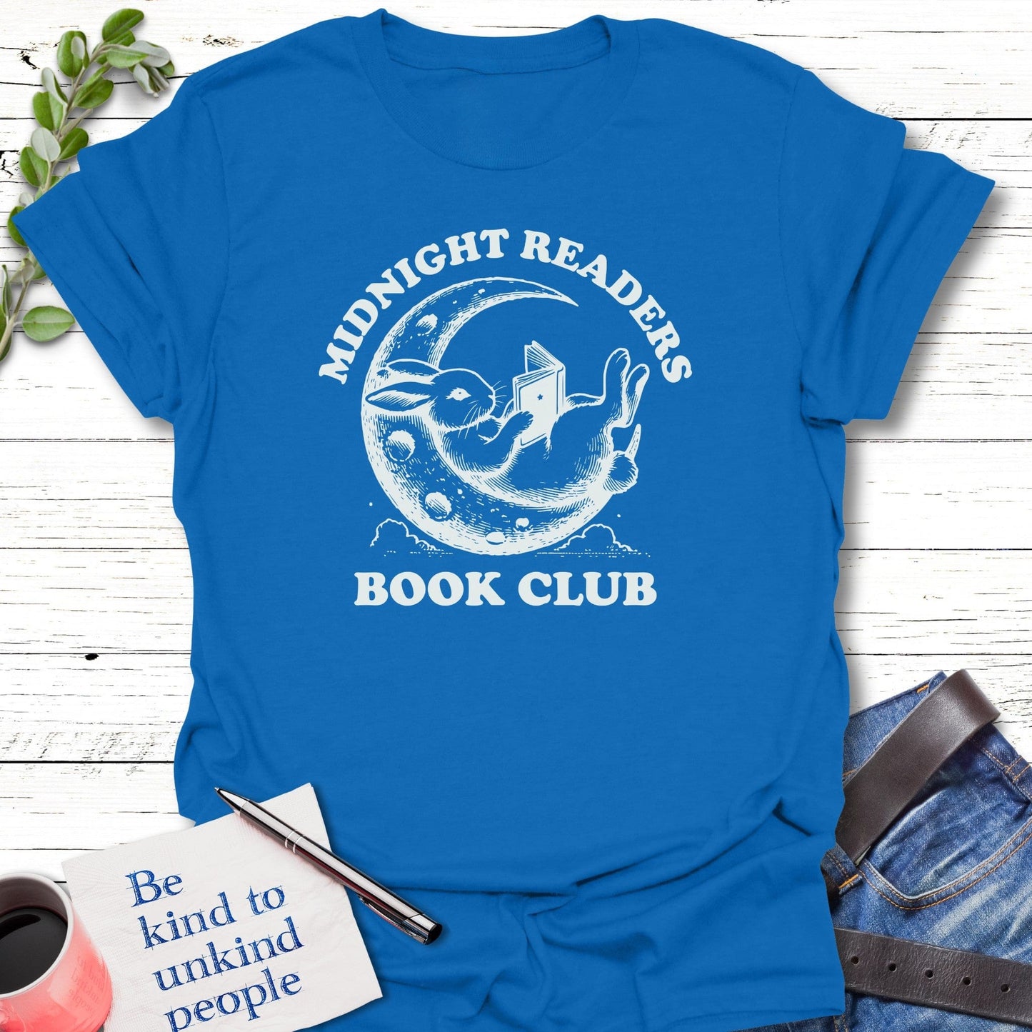T-Shirt Royal / S Lunar Bunny Tales Echo Kindness Printify