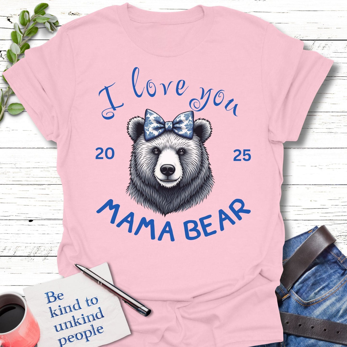 T-Shirt Light Pink / S Mama Love T-Shirt Echo Kindness Printify
