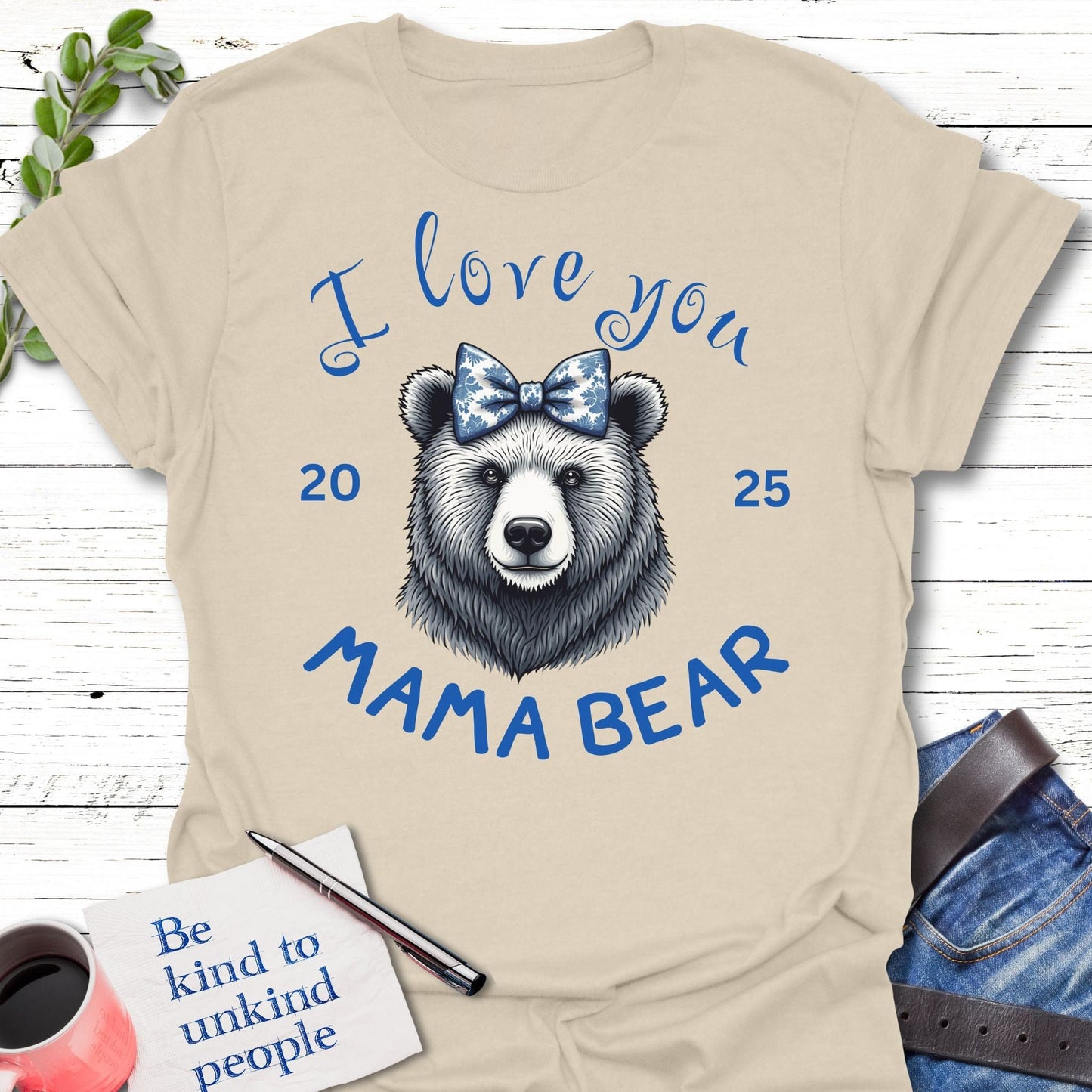 T-Shirt Natural / S Mama Love T-Shirt Echo Kindness Printify