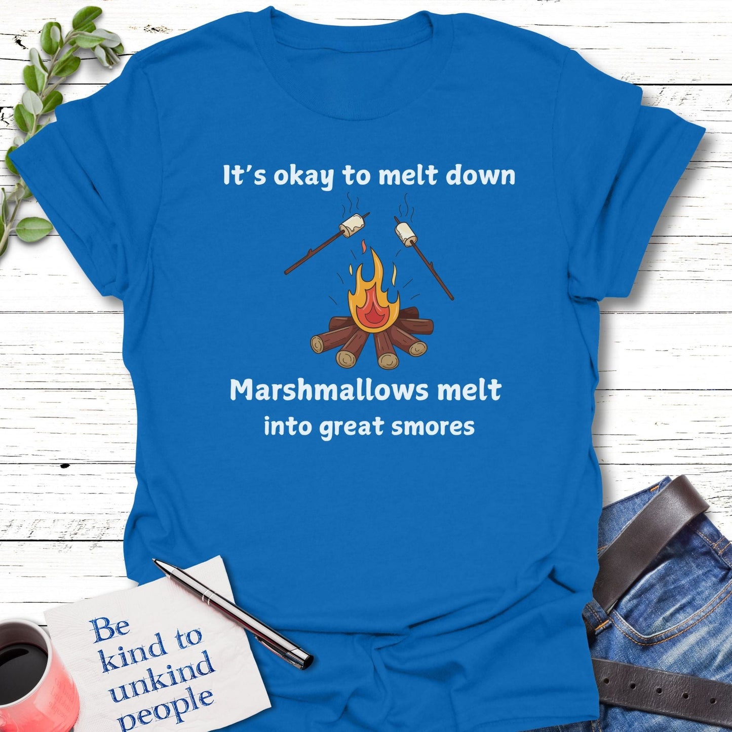 T-Shirt Royal / S Melt Down T-Shirt Echo Kindness Printify