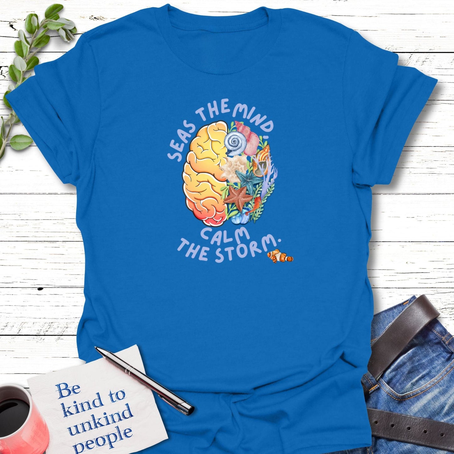 T-Shirt Royal / S Mind the Seas T-Shirt Echo Kindness Printify