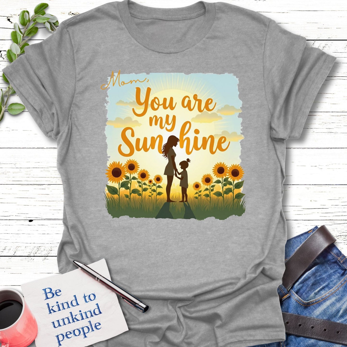 T-Shirt Sport Grey / S Mommy Sunshine T-Shirt Echo Kindness Printify