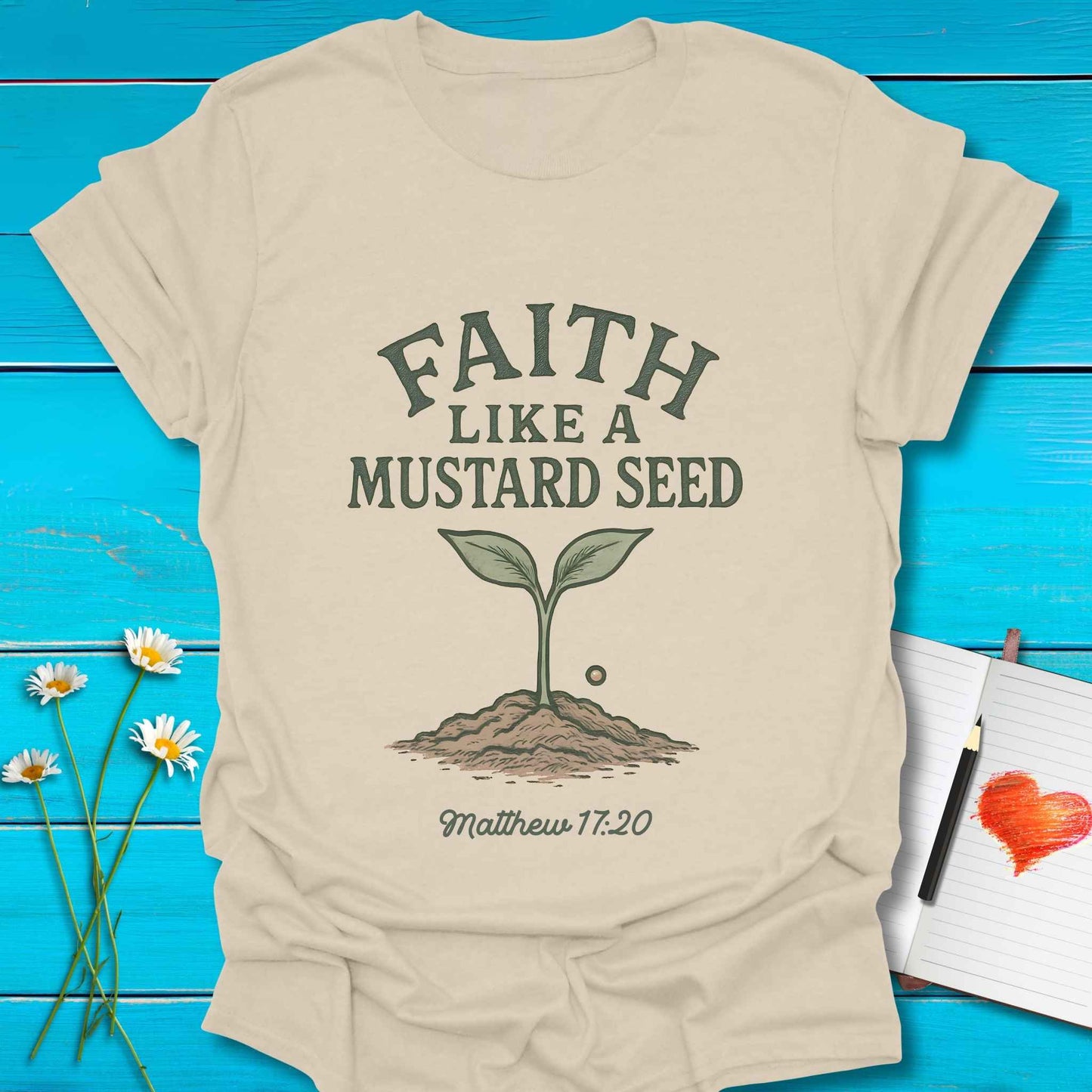 T-Shirt Natural / S Mustard Seed T-Shirt Echo Kindness Printify