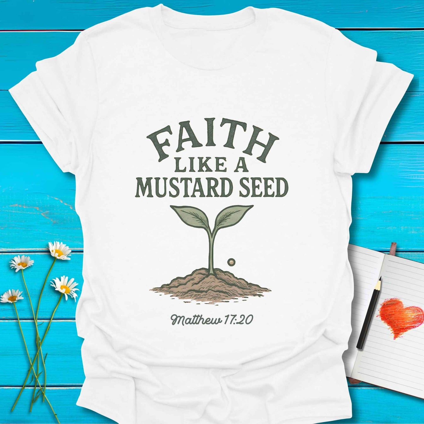 T-Shirt White / S Mustard Seed T-Shirt Echo Kindness Printify