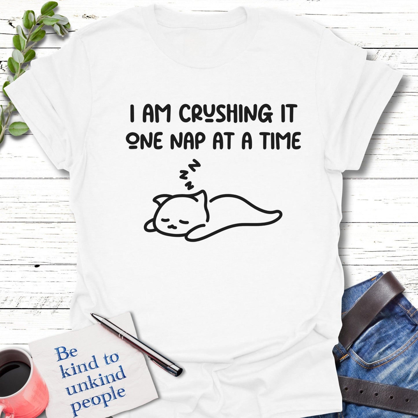 T-Shirt White / S Nap Champ T-Shirt Echo Kindness Printify