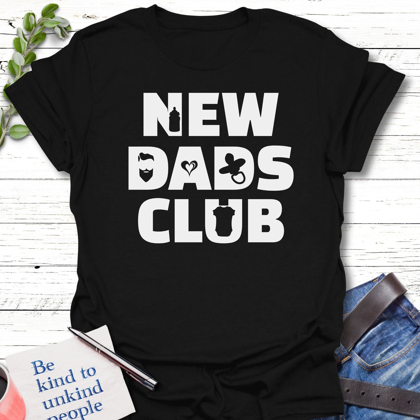 T-Shirt Black / S New Dad Mode T-Shirt Echo Kindness Printify