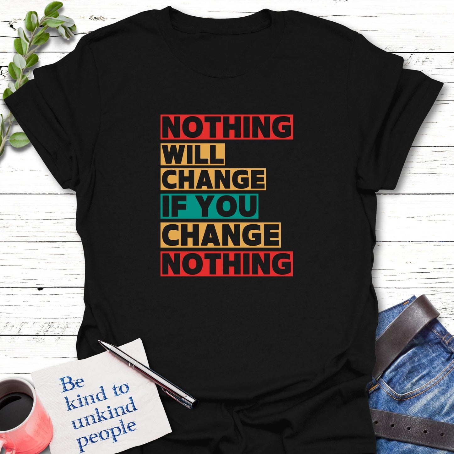 T-Shirt Black / S No change T-Shirt Echo Kindness Printify