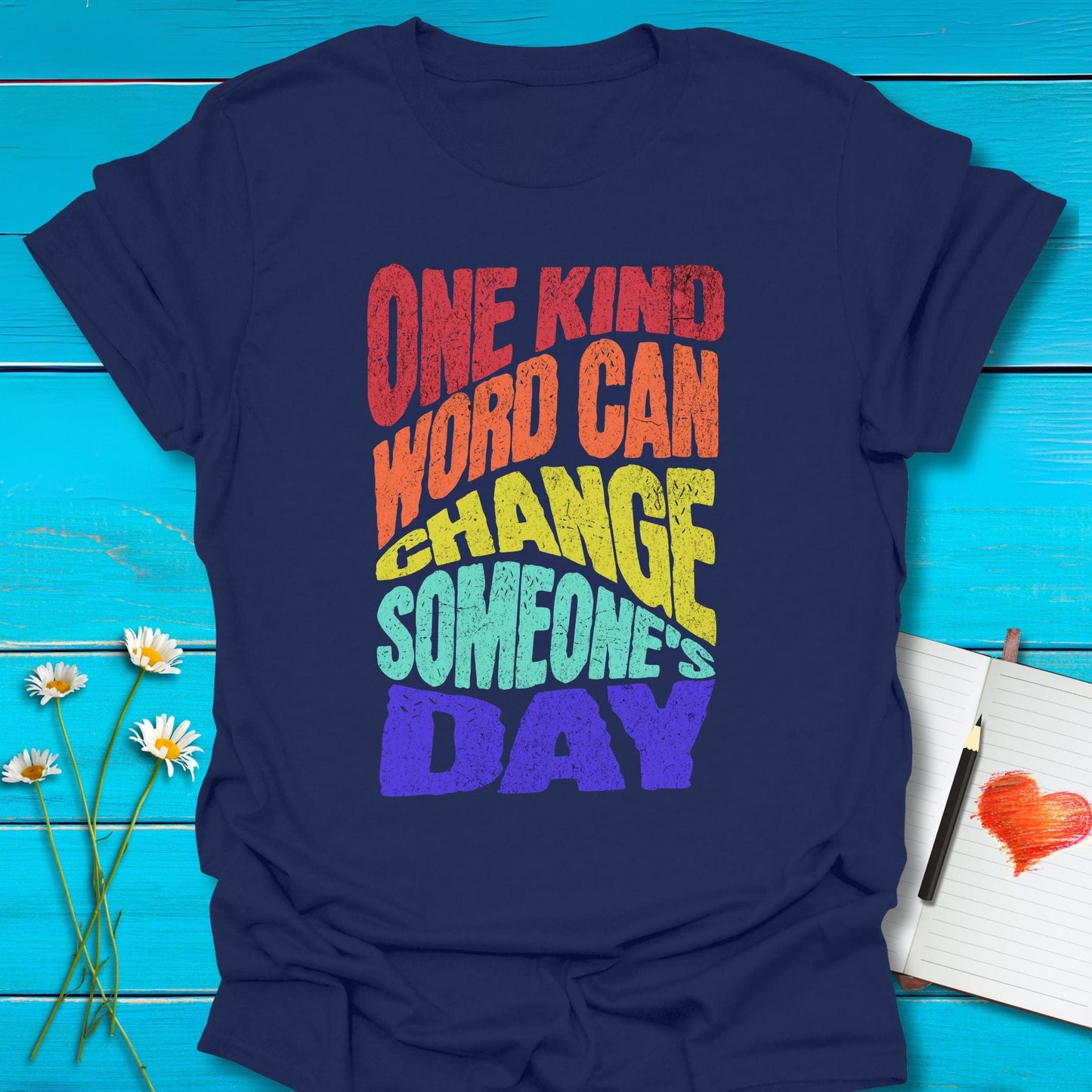 T-Shirt Navy / S One Kind Word T-Shirt Echo Kindness Printify