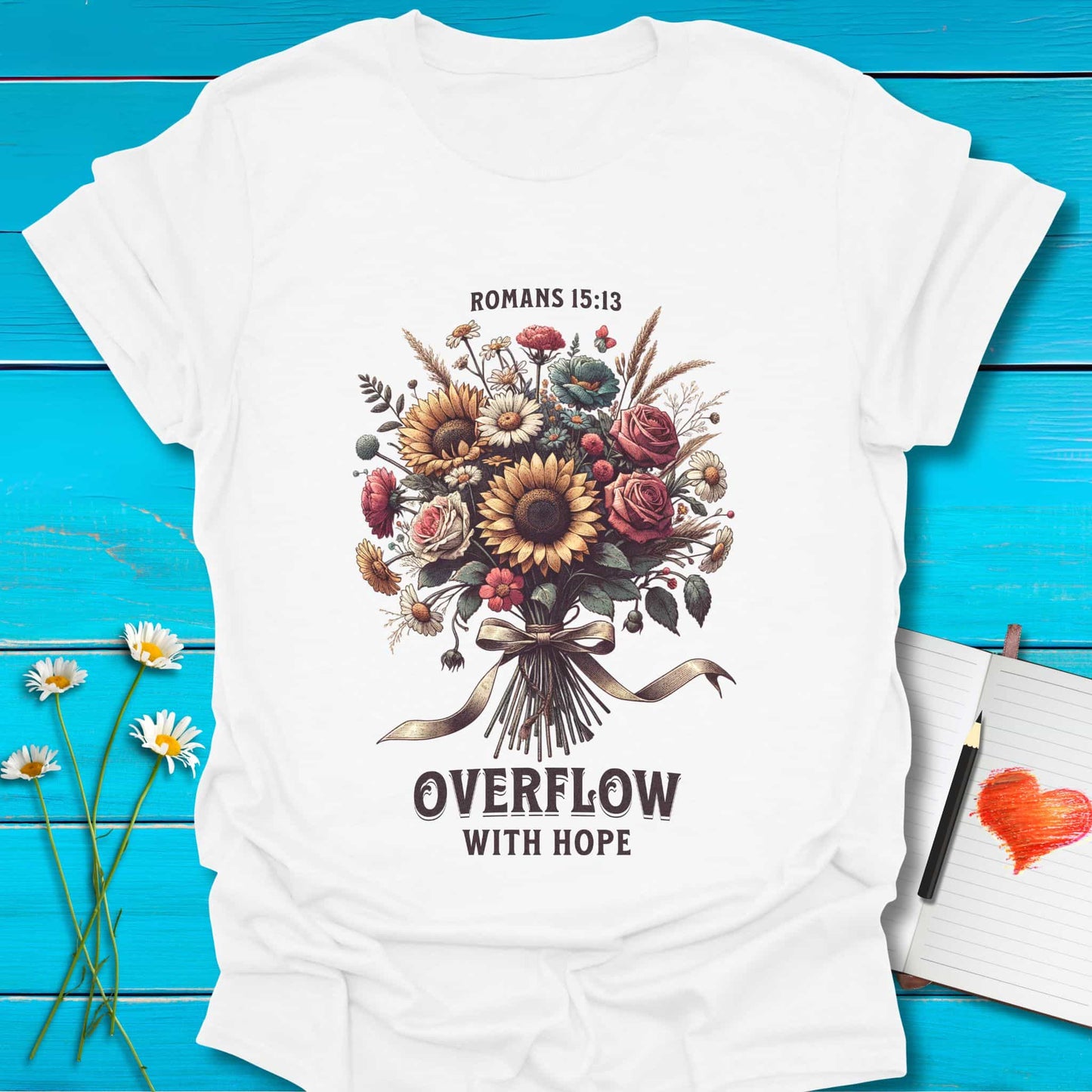 T-Shirt White / S Overflow with Hope T-Shirt Echo Kindness Printify