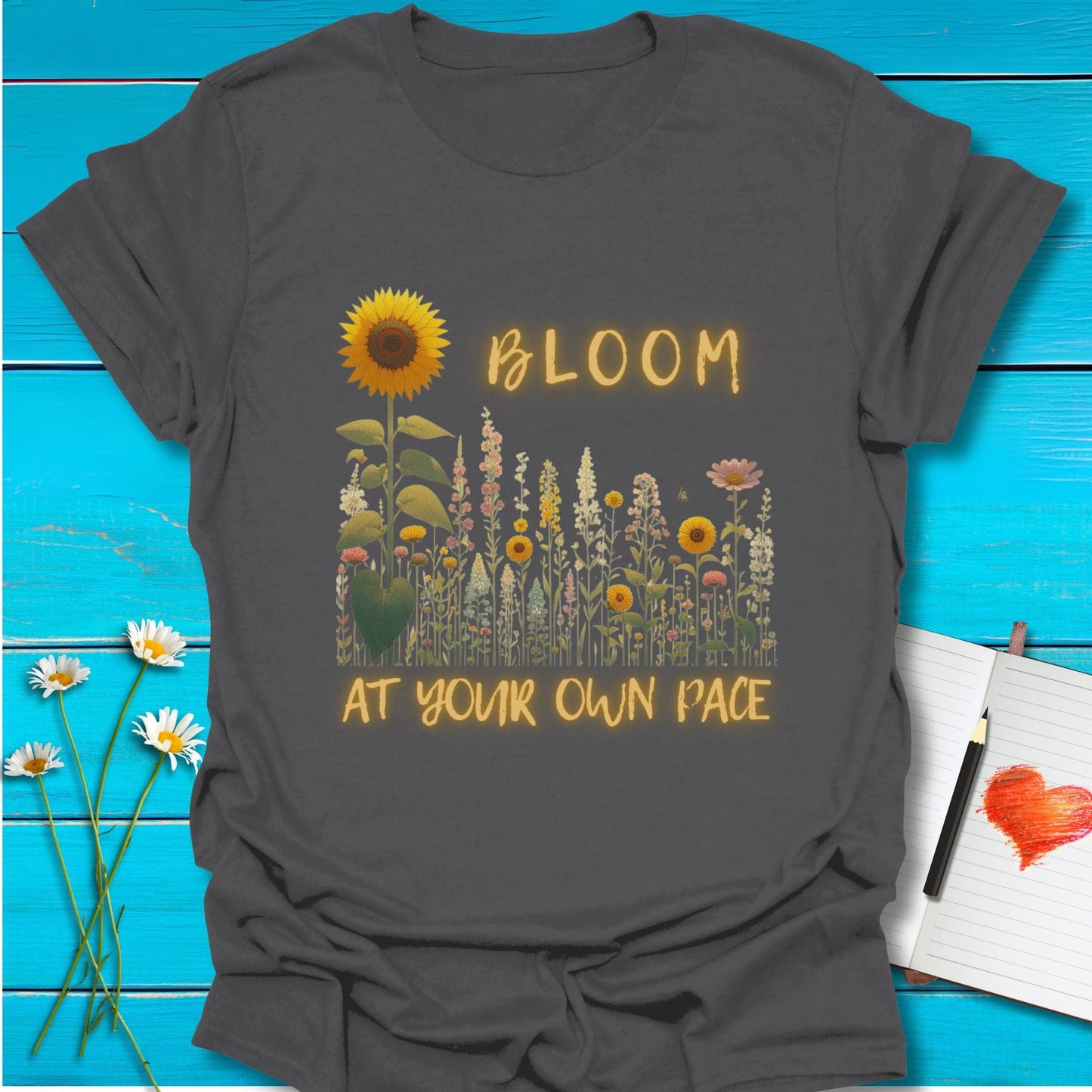 T-Shirt Charcoal / S Own Your Bloom T-Shirt Echo Kindness Printify