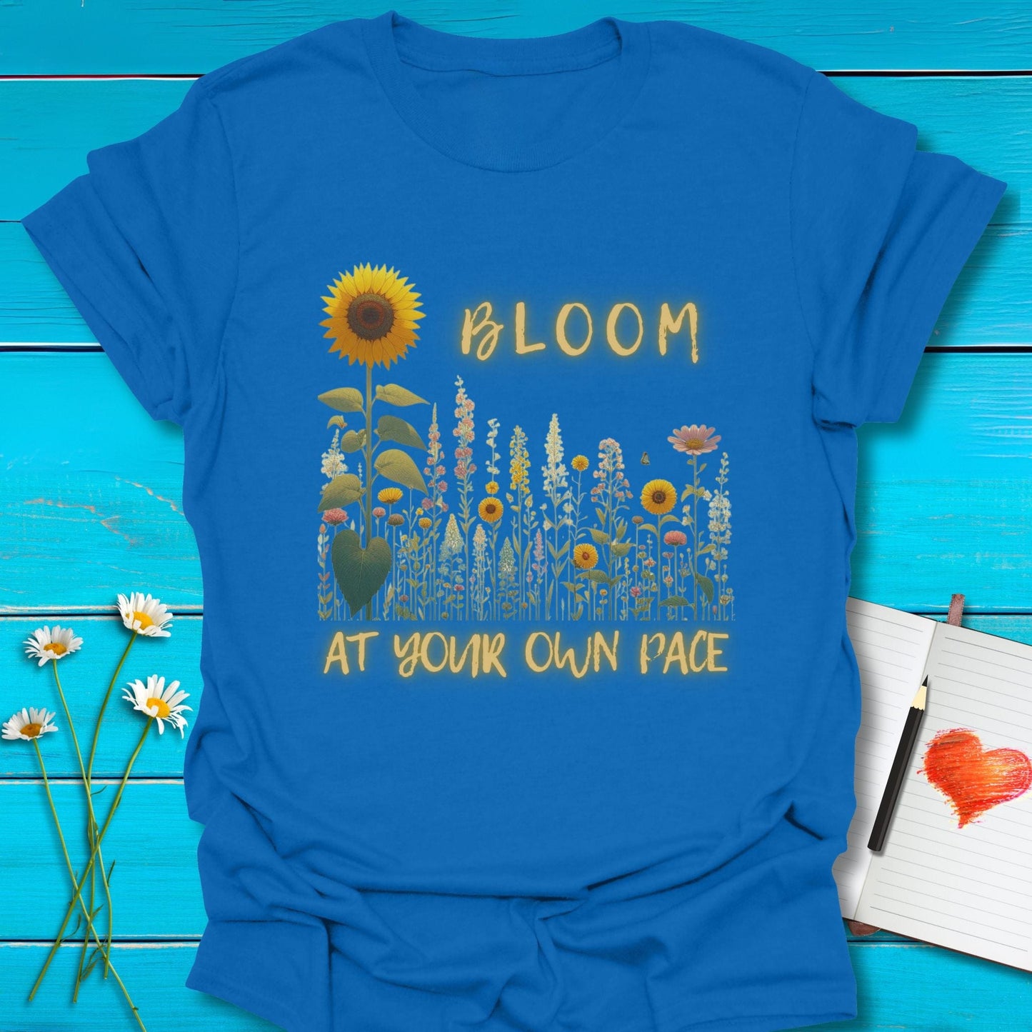T-Shirt Royal / S Own Your Bloom T-Shirt Echo Kindness Printify