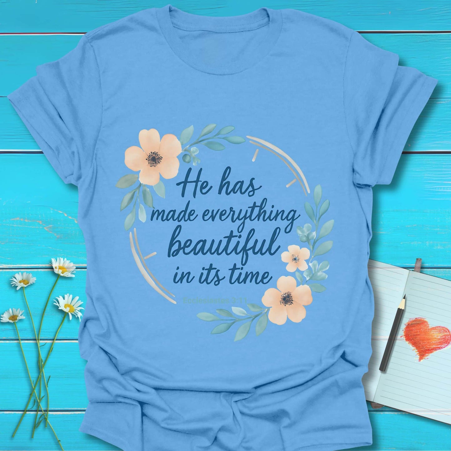 T-Shirt Carolina Blue / S Perfect Timing T-Shirt Echo Kindness Printify