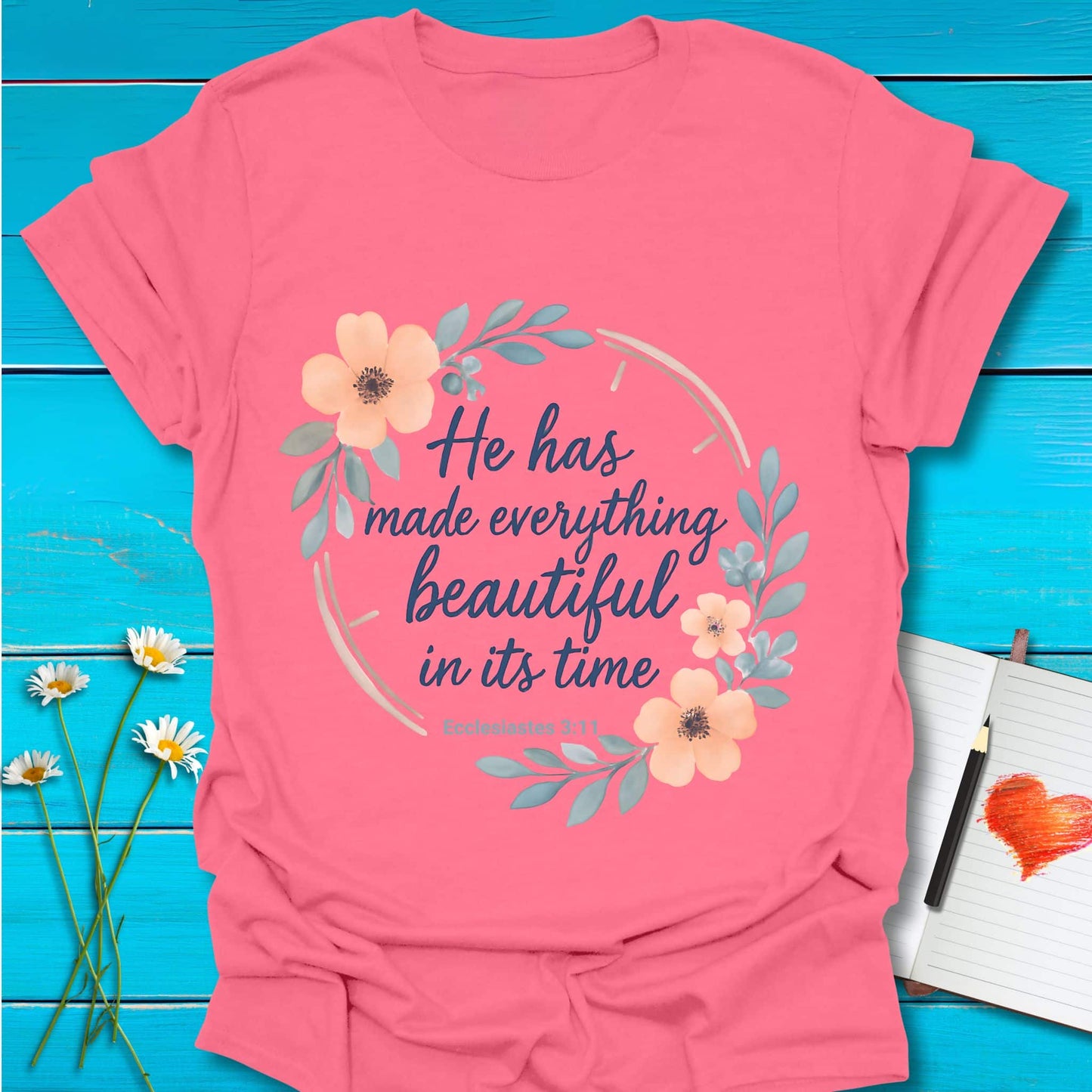 T-Shirt Coral Silk / S Perfect Timing T-Shirt Echo Kindness Printify
