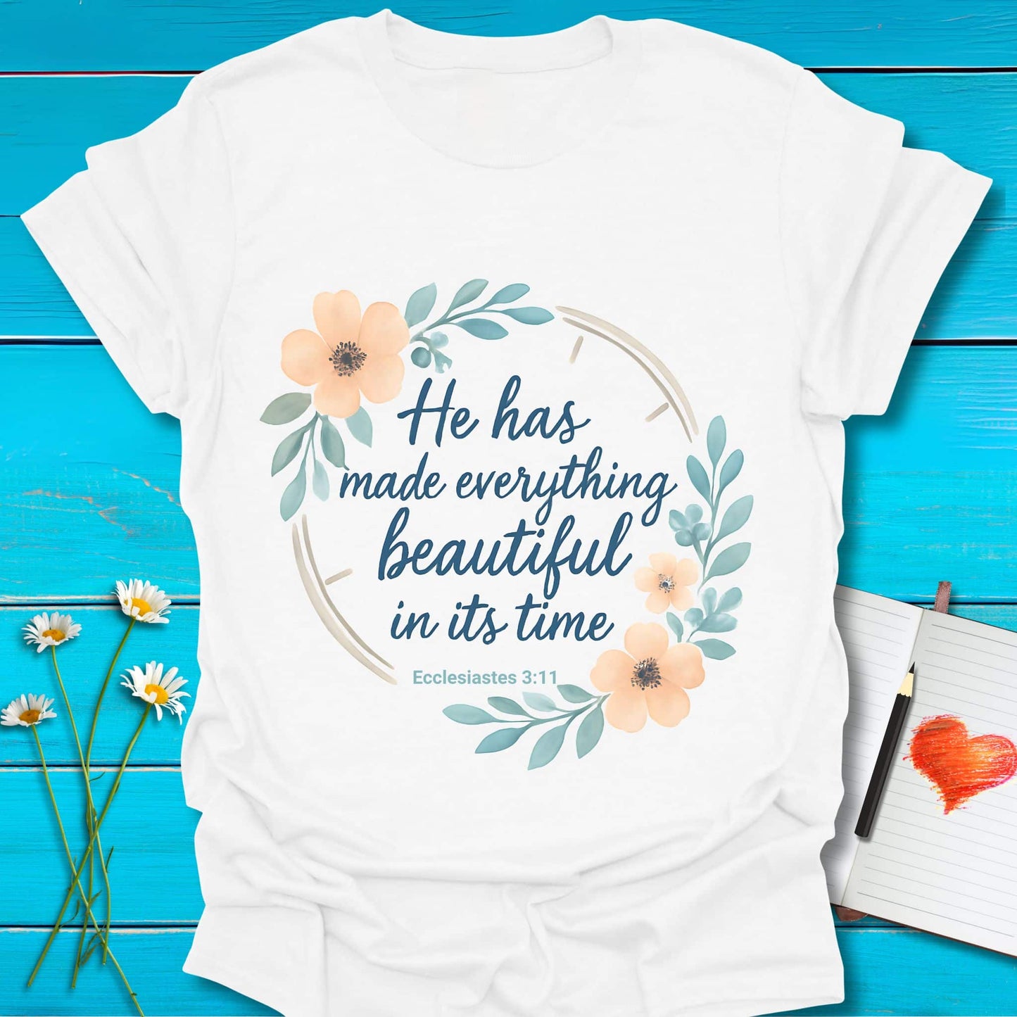 T-Shirt White / S Perfect Timing T-Shirt Echo Kindness Printify