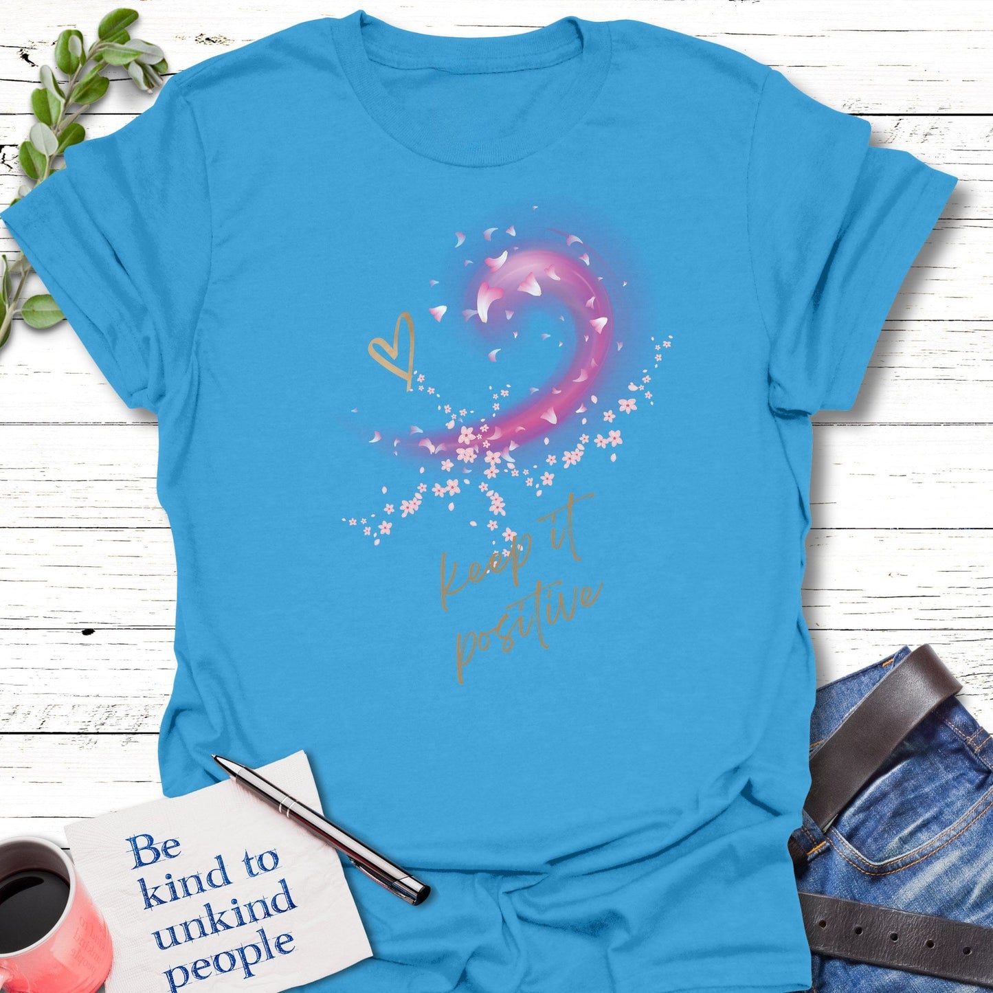 T-Shirt Iris / S Positive Mind T-Shirt Echo Kindness Printify