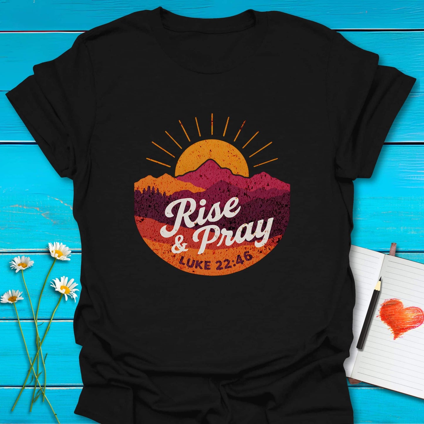 T-Shirt Black / S Rise & Pray T-Shirt Echo Kindness Printify