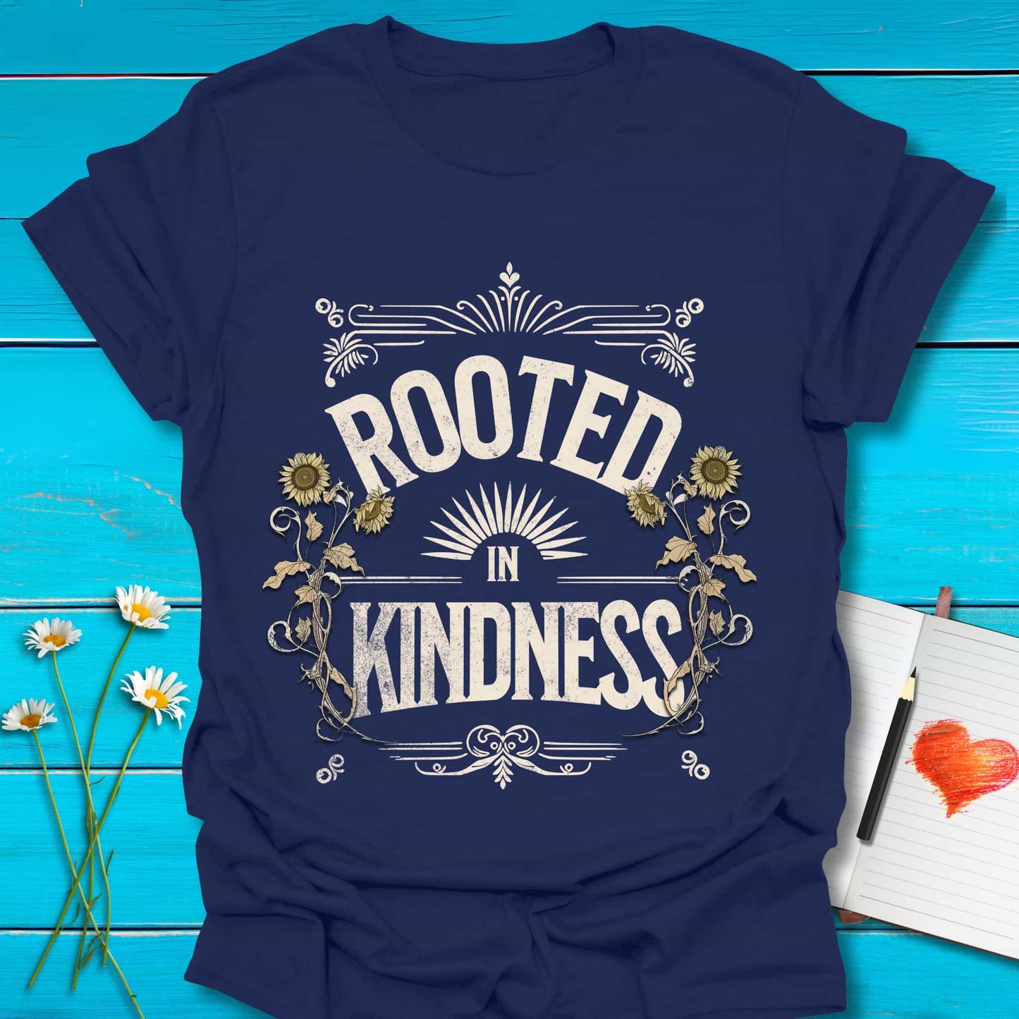 T-Shirt Navy / S Rooted in Kindness T-Shirt Echo Kindness Printify