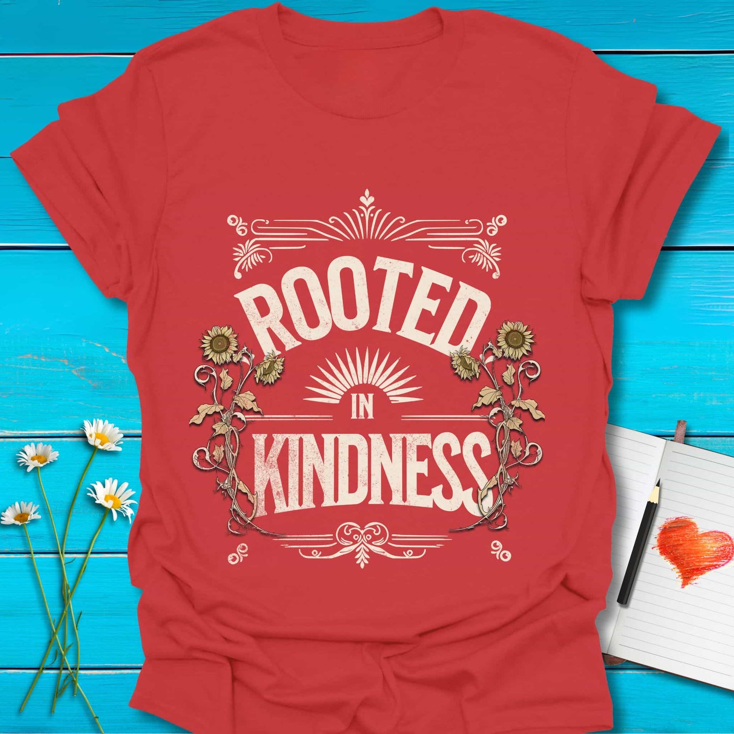T-Shirt Red / S Rooted in Kindness T-Shirt Echo Kindness Printify
