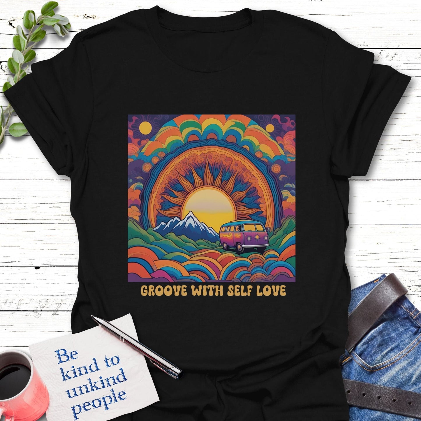 T-Shirt Black / S Self-Love Cruiser Echo Kindness Printify