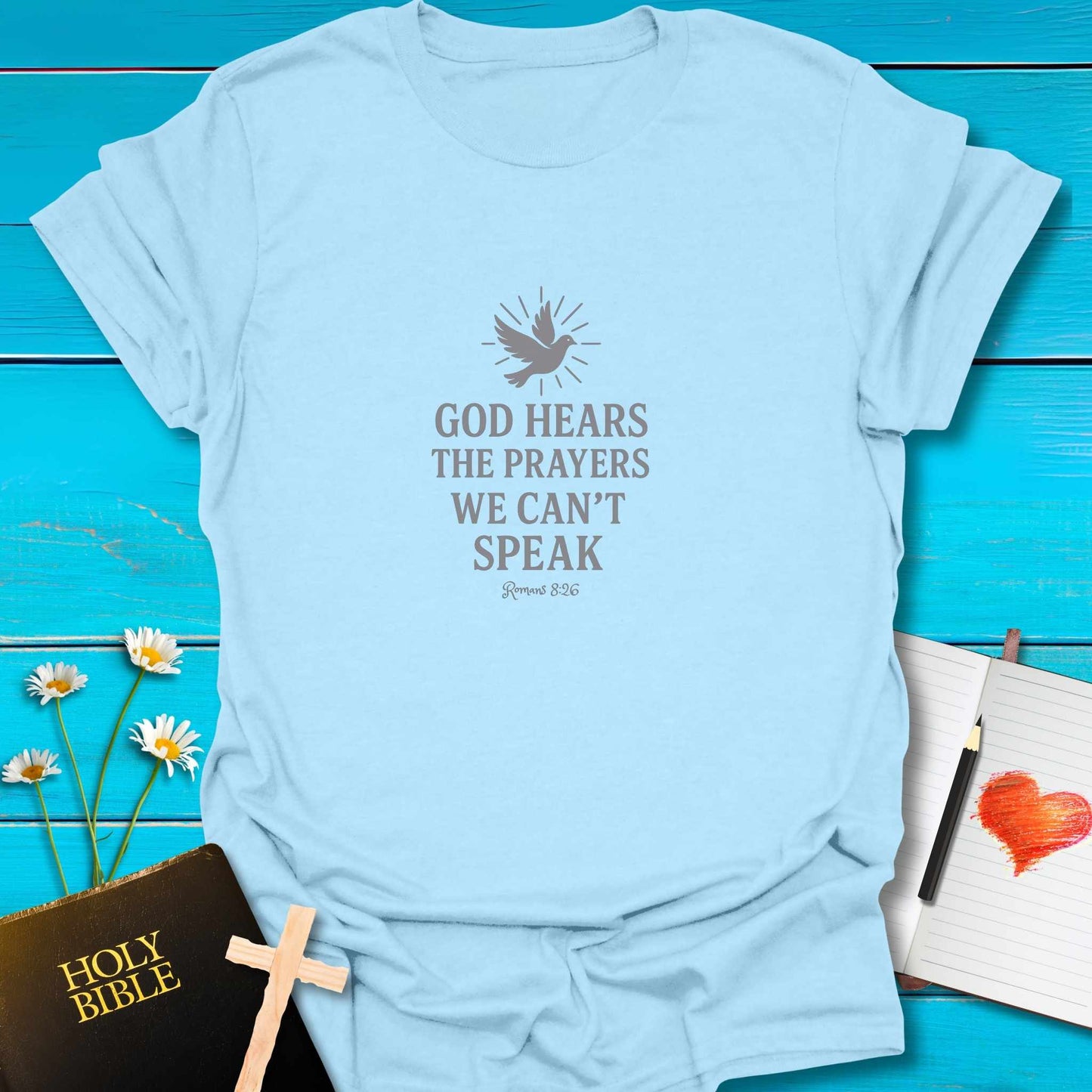 T-Shirt Light Blue / S Silent Prayers T-Shirt Echo Kindness Printify