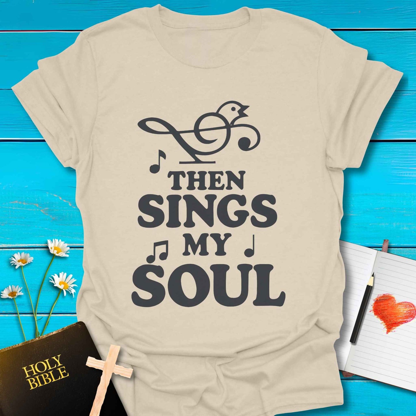 T-Shirt Natural / S Sings My Soul T-Shirt Echo Kindness Printify