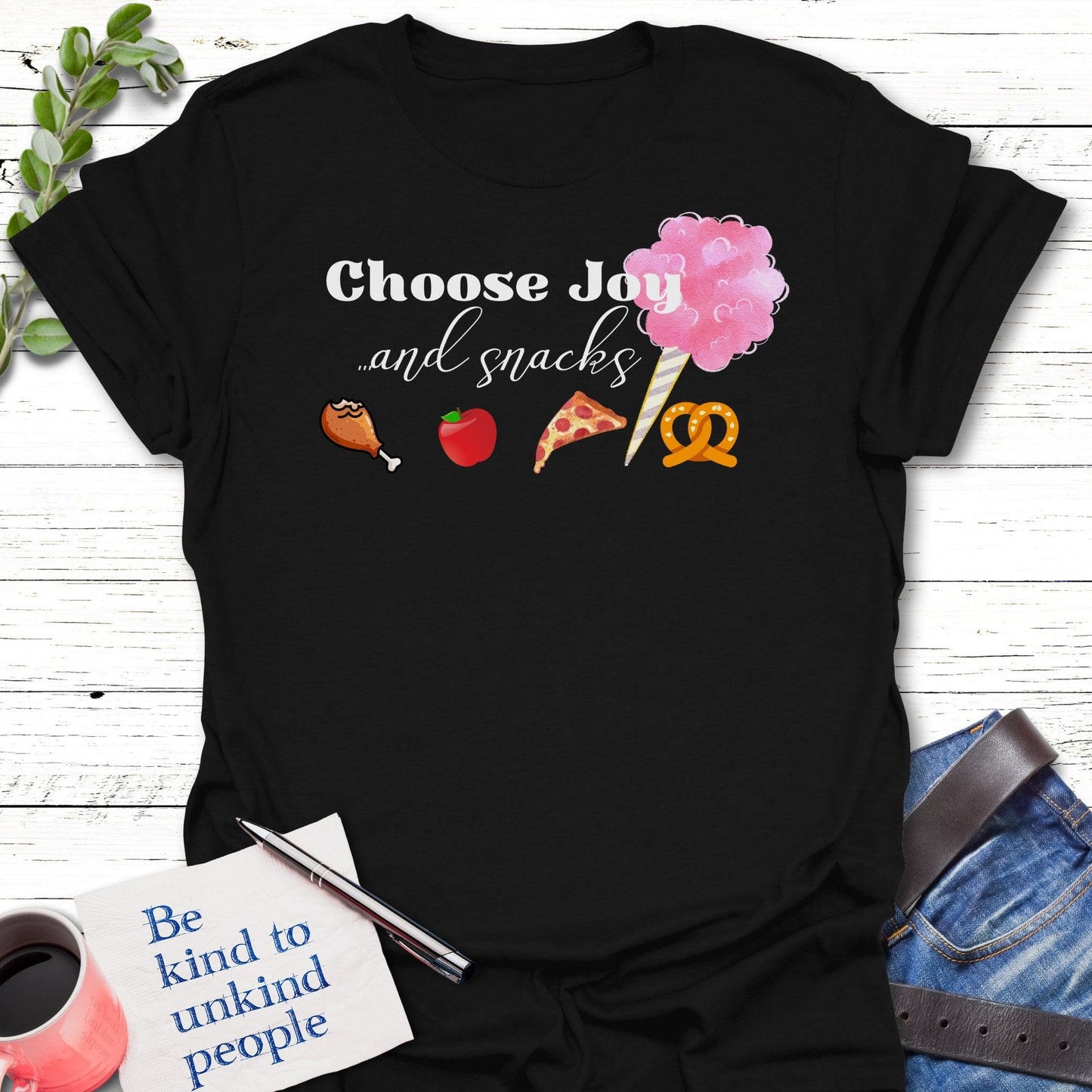 T-Shirt Black / S Snack Your Joy T-Shirt Echo Kindness Printify