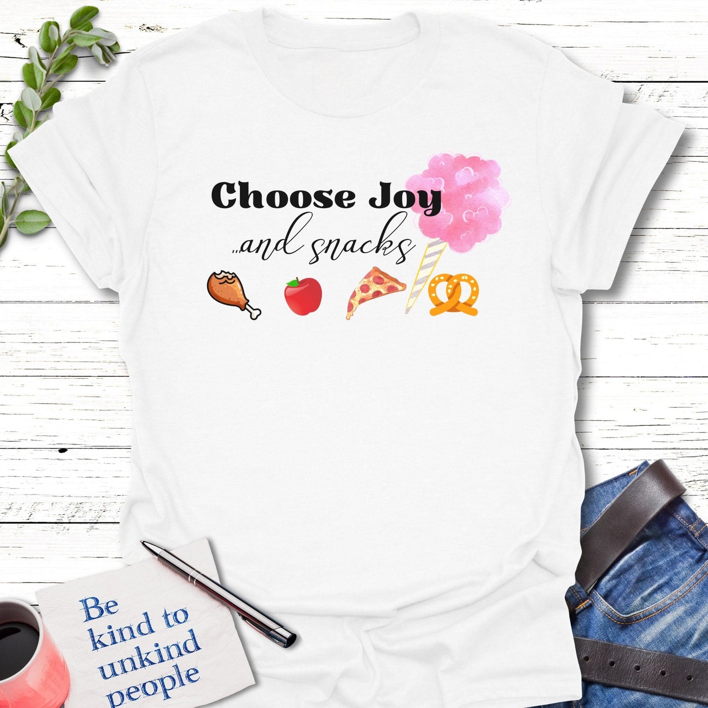 T-Shirt White / S Snack Your Joy T-Shirt Echo Kindness Printify