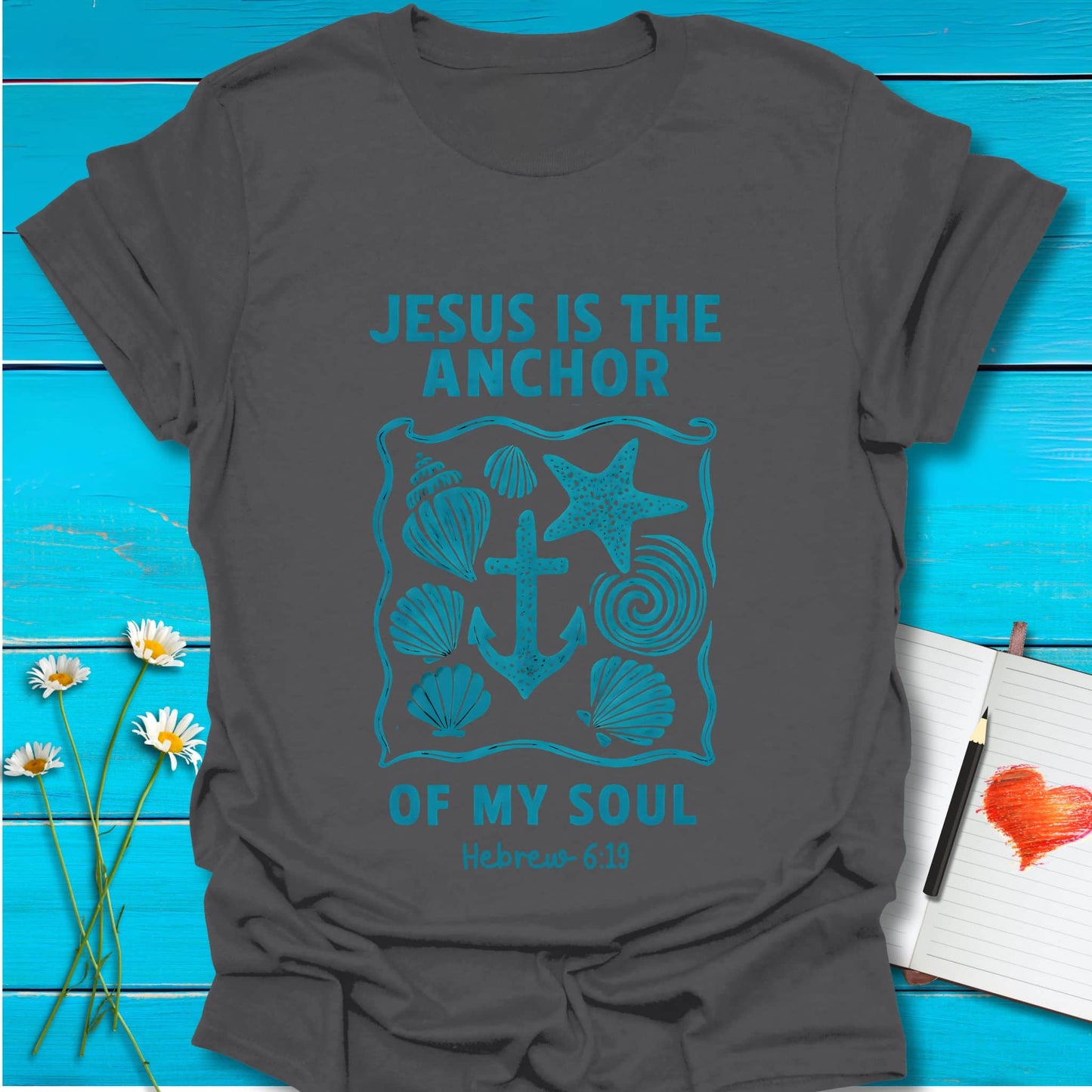 T-Shirt Charcoal / S Soul Anchor T-Shirt Echo Kindness Printify