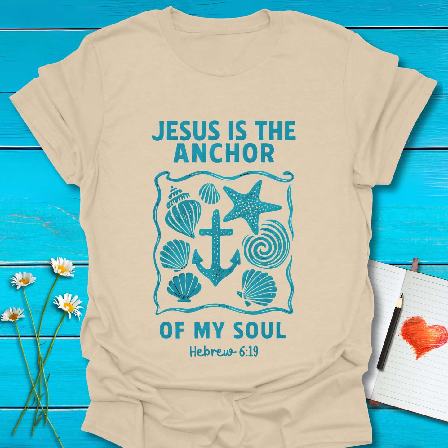 T-Shirt Sand / S Soul Anchor T-Shirt Echo Kindness Printify