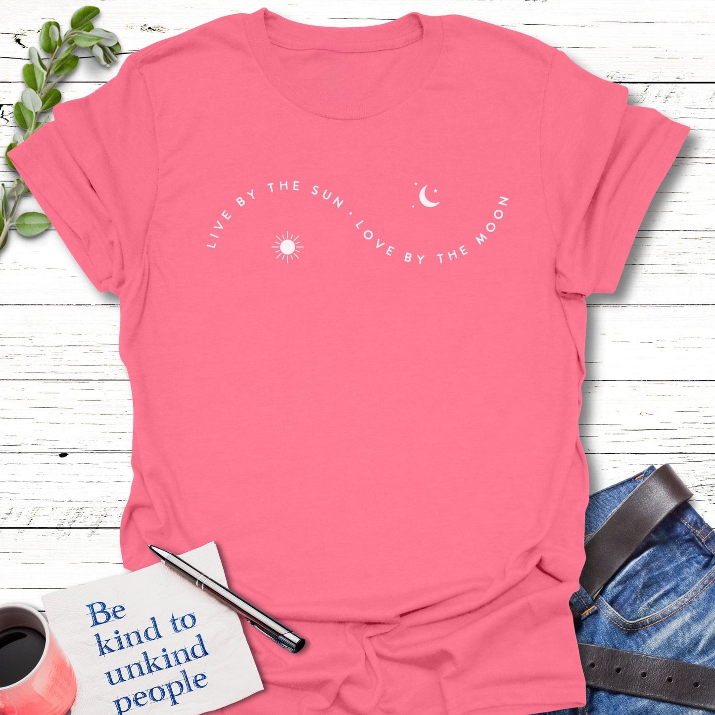 T-Shirt Coral Silk / S Sun and Moon T-Shirt Echo Kindness Printify