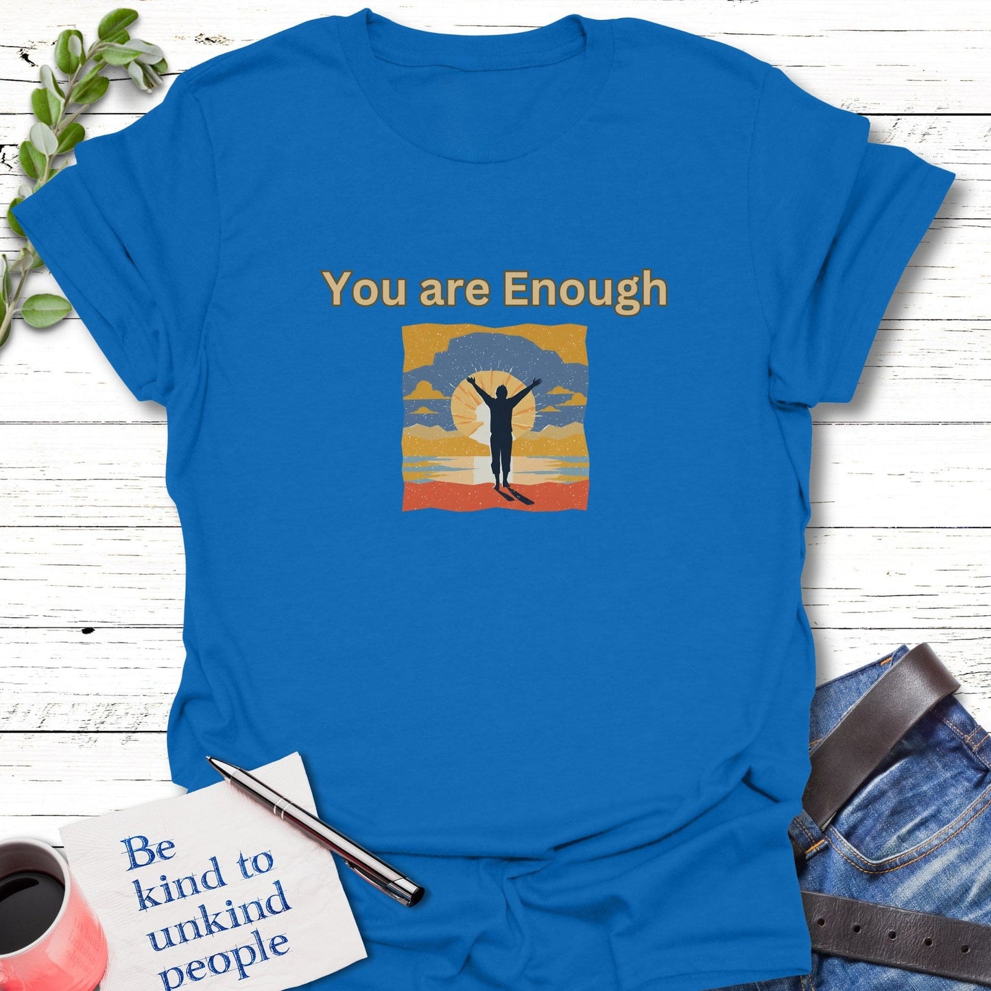 T-Shirt Royal / S Sunrise Assurance T-Shirt Echo Kindness Printify