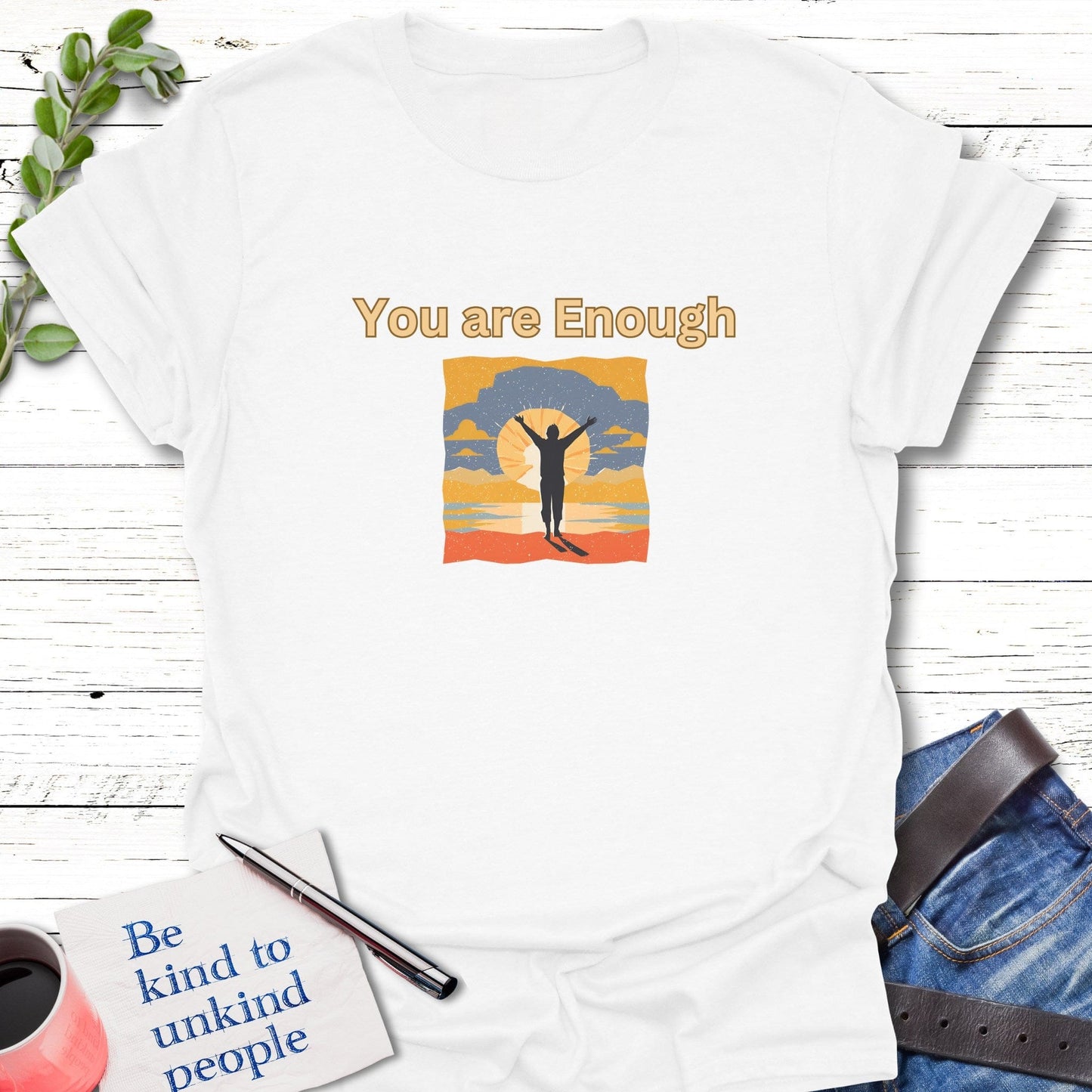 T-Shirt White / S Sunrise Assurance T-Shirt Echo Kindness Printify