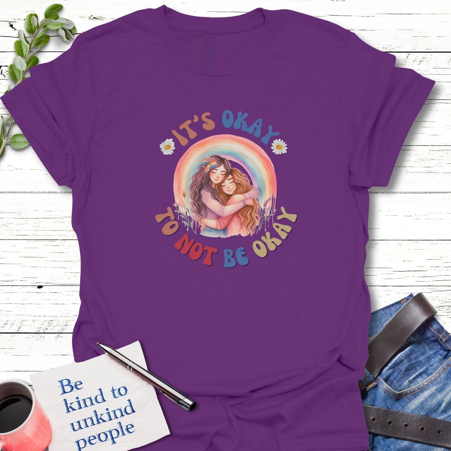 T-Shirt Purple / S Support Sisters T-Shirt Echo Kindness Printify