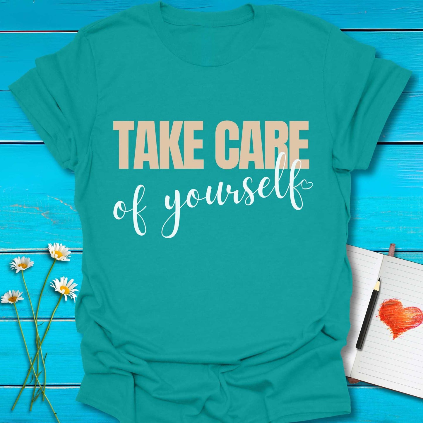 T-Shirt Jade Dome / S Take Care You T-Shirt Echo Kindness Printify