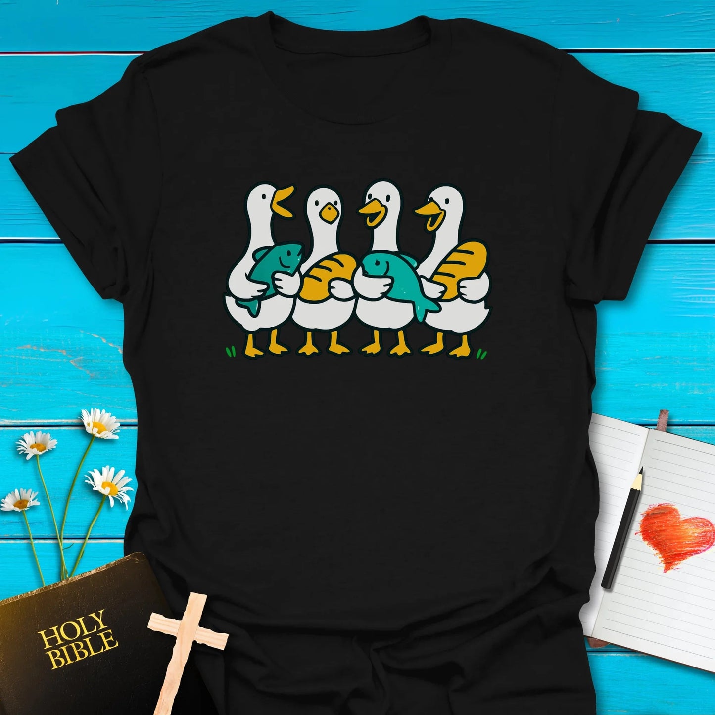 T-Shirt Black / S The Gathering Geese T-Shirt Echo Kindness Printify
