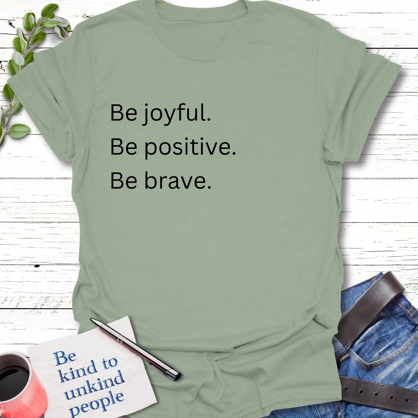T-Shirt Sage / S Three Bees T-Shirt Echo Kindness Printify