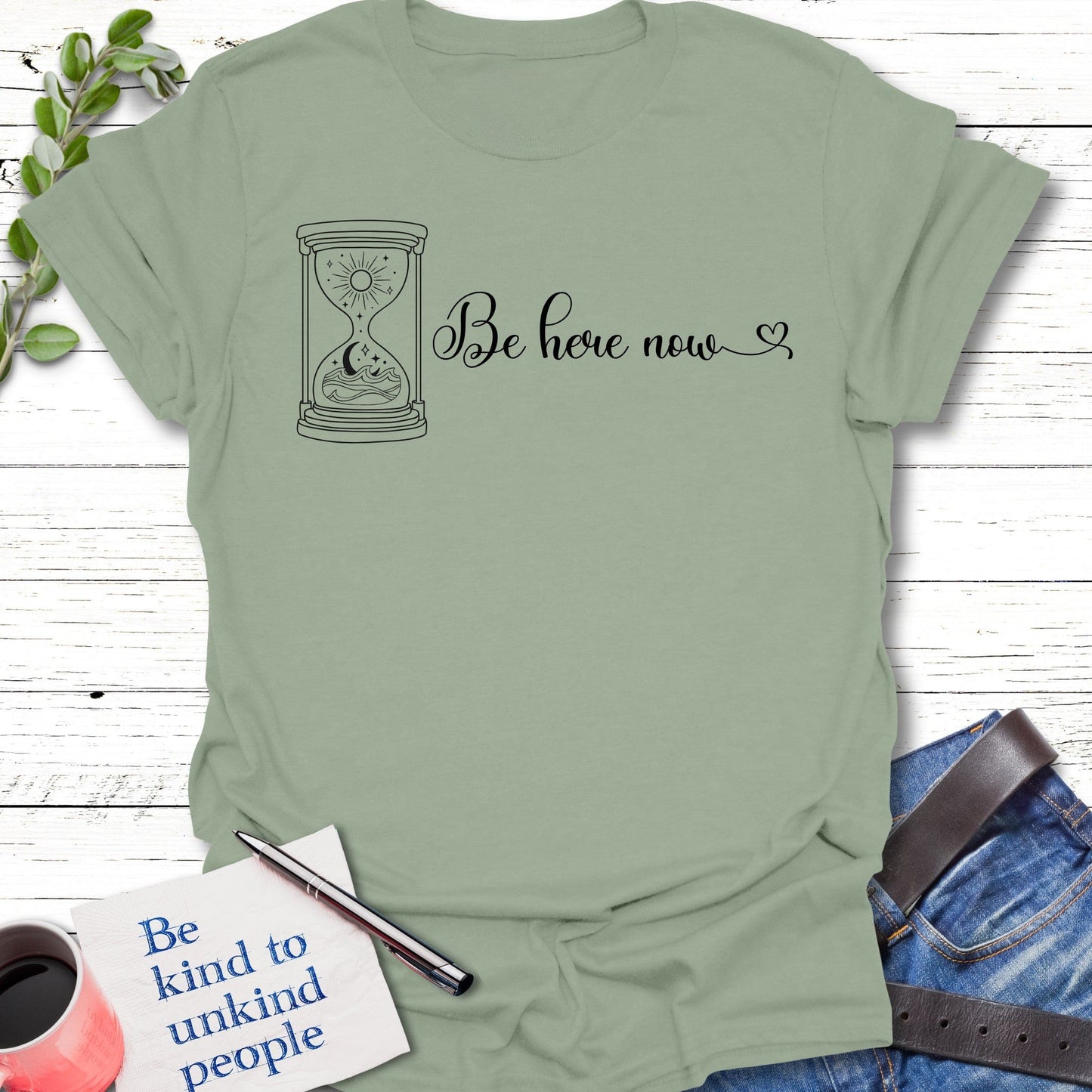 T-Shirt Sage / S Timeless Presence T-Shirt Echo Kindness Printify
