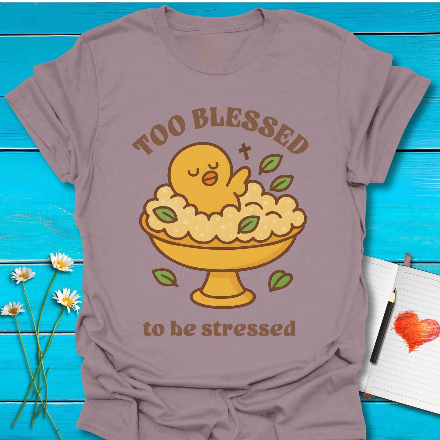 T-Shirt Paragon / S Too Blessed T-Shirt Echo Kindness Printify
