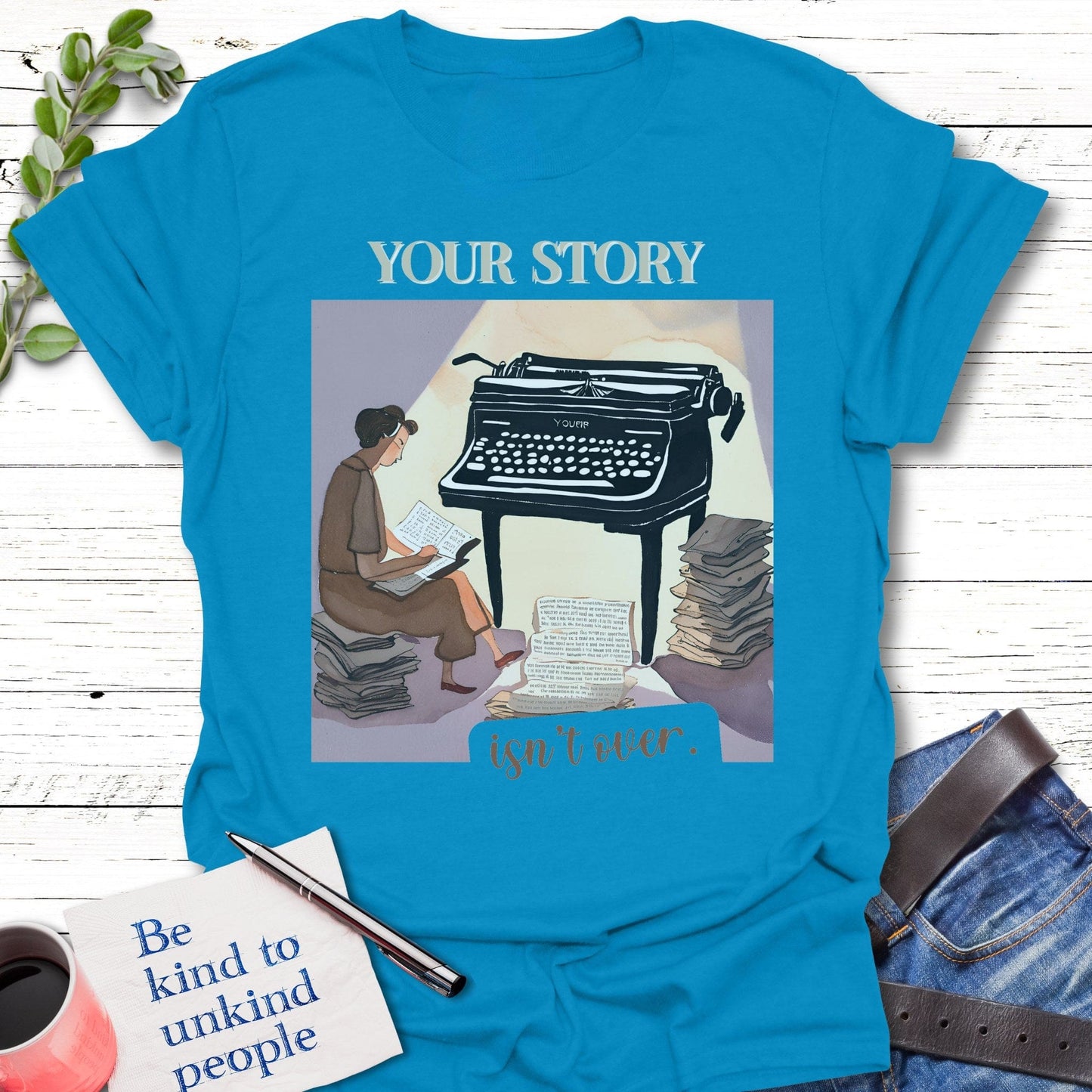 T-Shirt Sapphire / S Unwritten Chapters T-Shirt Echo Kindness Printify