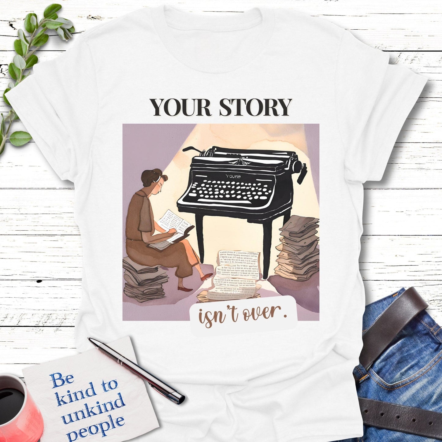 T-Shirt White / S Unwritten Chapters T-Shirt Echo Kindness Printify