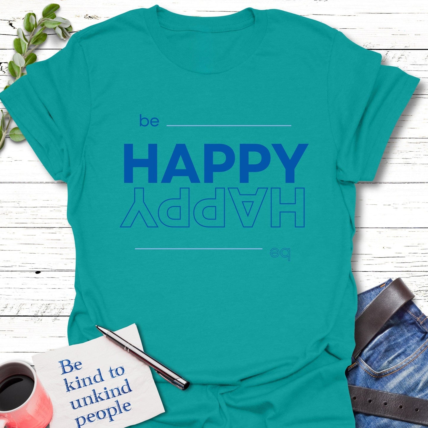 T-Shirt Jade Dome / S Upside Down Happy T-Shirt Echo Kindness Printify