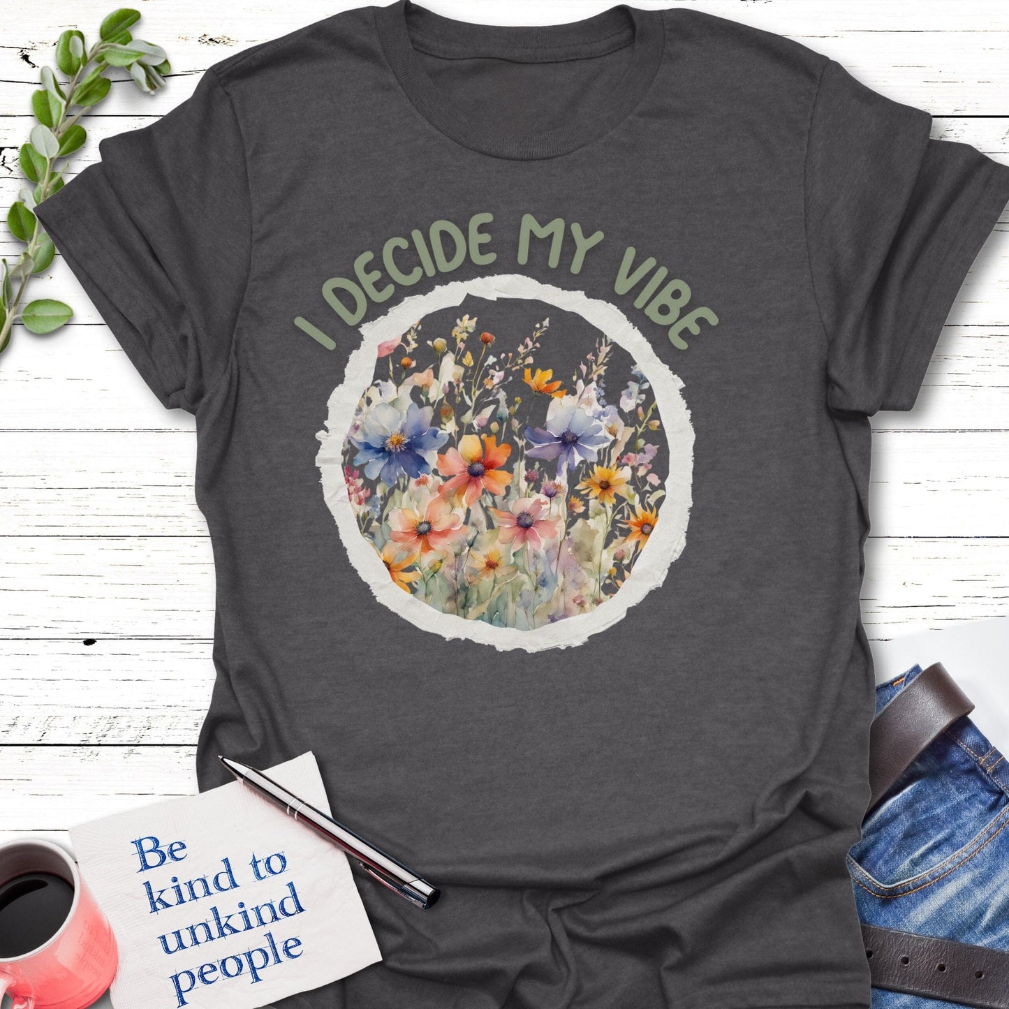 T-Shirt Graphite Heather / S Vibe Creator T-Shirt Echo Kindness Printify