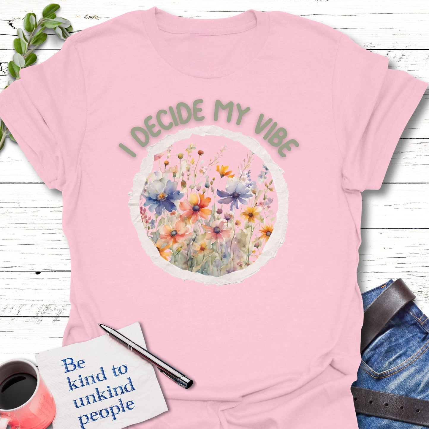 T-Shirt Light Pink / S Vibe Creator T-Shirt Echo Kindness Printify