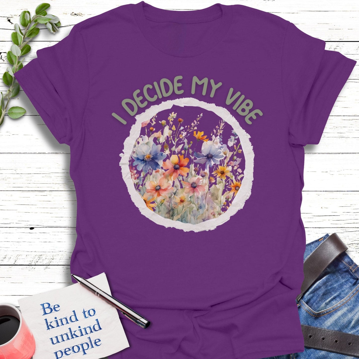 T-Shirt Purple / S Vibe Creator T-Shirt Echo Kindness Printify
